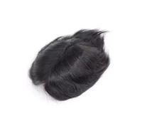 Peluca Sistema de cabello humano for hombre con encaje y base PU transparente, prótesis capilar masculina 6 pulgadas(7x9)