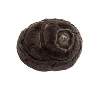 Peluca Sistema de cabello humano indio for hombre, prótesis capilar indetectable 0,12 mm, peluquín piel sintética(4 - Medium Brown,7x10)