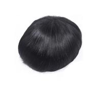 Peluca Sistemas de reemplazo cabello humano for hombres, peluquín con base encaje y PU alrededor(7x9)