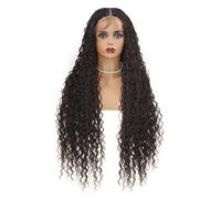 Peluca Trenzada Delantera Completa Bohemia De 32 "Con Pelo Rizado Pelucas Trenzadas En Caja Sin Nudos Para Mujeres Pelucas Sintéticas Torcidas