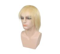 Peluca Tupé de cabello humano for hombres, unidades sistema liso, postizo encaje completo transpirable for