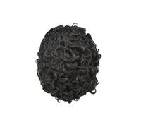 Peluca Tupé for hombre con parte superior de encaje francés y perímetro PU, prótesis capilar masculina 25 mm, cabello humano rizado 6 pulgadas(7x9)