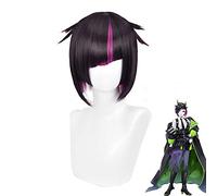 Peluca Twisted Wonderland Lilia Vanrouge Peluca Rosa Mixto Negro Cosplay Pelo Sintético Halloween Hombres Mujeres Unisex Juego de roles
