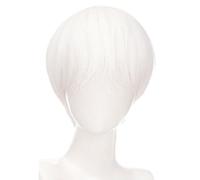 Peluca única de anime pelo rizado completo para Halloween Wear mostrar pequeñas pelucas de pelo de color de ajuste facial