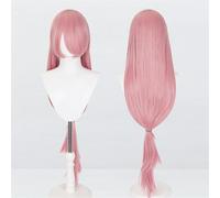 Peluca universal extralarga de 120 cm/47,2 pulgadas, peluca larga y recta con flequillo for Cosplay DIY fiesta de Halloween estilo de vestido Lolita(Pink)