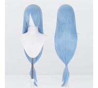 Peluca universal extralarga de 120 cm/47,2 pulgadas, peluca larga y recta con flequillo for Cosplay DIY fiesta de Halloween estilo de vestido Lolita(Light blue)