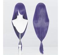 Peluca universal extralarga de 120 cm/47,2 pulgadas, peluca larga y recta con flequillo for Cosplay DIY fiesta de Halloween estilo de vestido Lolita(Purple)