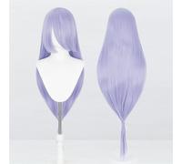 Peluca universal extralarga de 120 cm/47,2 pulgadas, peluca larga y recta con flequillo for Cosplay DIY fiesta de Halloween estilo de vestido Lolita(Light purple)