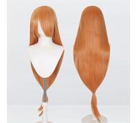 Peluca universal extralarga de 120 cm/47,2 pulgadas, peluca larga y recta con flequillo for Cosplay DIY fiesta de Halloween estilo de vestido Lolita(Orange)