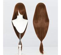 Peluca universal extralarga de 120 cm/47,2 pulgadas, peluca larga y recta con flequillo for Cosplay DIY fiesta de Halloween estilo de vestido Lolita(Brown)
