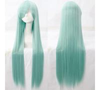 Peluca universal para cosplay de 100 cm, color largo, pelo recto, animación, cable de alta temperatura, 099, color: rosa red 075 [1 metro]