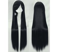 Peluca universal para cosplay de 100 cm, color largo, pelo recto, animación, cable de alta temperatura, 099, color: rosa red 005 [1 metro]
