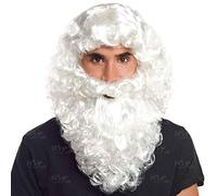 Peluca y Barba Blanca Papá Noel Accesorio Disfraz - Pelucas de Disfraces