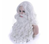 Peluca y barba de Papá Noel para regalo de Navidad, cabello sintético corto, pelucas de cosplay para hombres, accesorios para peluquín, n.º 3-12 PULGADAS