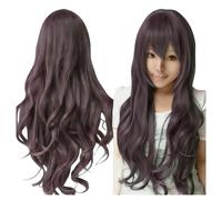 Peluca YDMHYLAI Peluca sintética rizada marrón larga, estilo anime lolita, postizo cosplay for mujer disfraz de Halloween(Ash Purple)
