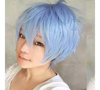 Pelucas baratas GHK para hombres Cabello sintético Heiwajima Shizuo Fiesta de disfraces de Halloween Rojo Negro Verde Rosa Púrpura Amarillo Blanco Cosplay Peluca azul cielo