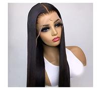 Pelucas Black, WinLace Frontal Wig Largo largo de 26 pulgadas de encaje pelucas trenzadas Cabello Natural (Color : B, Size : 24inches)