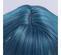 Pelucas Bob Azules Con Flequillo, Peluca Ondulada De 35 Cm Para Mujer, Pelucas Sintéticas En Capas Resistentes Al Calor Para Bodas, Uso Diario Y Fiestas.