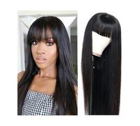 Pelucas Cabello Humano Liso Y Sedoso Una Densidad 180%, 14 A 40 Pulgadas Largo Completamente Hechas A Máquina, Pegamento Mujeres Negras Adorno de pelo para mujer(32inches)