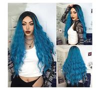 Pelucas Cabello Natural resistente al calor Pelucas De Mujer púrpura cuerpo ondulado pelucas sintéticas for mujeres largo Cosplay fiesta peluca colorida Peluca de cosplay (Color : TB2020007-1)