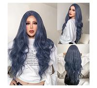 Pelucas Cabello Natural resistente al calor Pelucas De Mujer púrpura cuerpo ondulado pelucas sintéticas for mujeres largo Cosplay fiesta peluca colorida Peluca de cosplay (Color : TB20051-3)