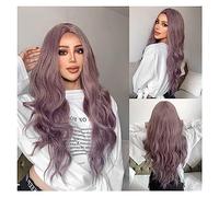 Pelucas Cabello Natural resistente al calor Pelucas De Mujer púrpura cuerpo ondulado pelucas sintéticas for mujeres largo Cosplay fiesta peluca colorida Peluca de cosplay (Color : TB20051-4)