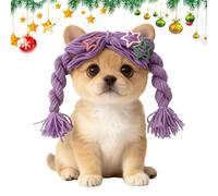 Pelucas caninas, Accesorios de Animales Trenza Suave | Disfraz de Peluca de Gato y Perro, para Perros de Todos los tamaños Photoshoot en casa Juego de rol Halloween Navidad