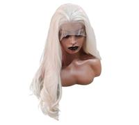 pelucas con flequillo prolijo para mujeres Peluca de encaje frontal pelo largo for mujer con ondas grandes, naturalmente cómoda y transpirable ondulado rizado