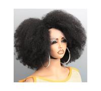 pelucas con flequillo prolijo para mujeres Peluca rizada frontal de encaje, cabello humano bob, línea de cabello natural, 13x4x2, pelucas cortas, densidad del 250% ondulado rizado