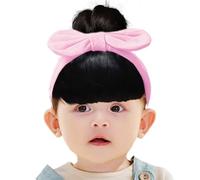 Pelucas Con Flequillo Y Lazo Para Bebé - Peluca Con Lazo Y Flequillo Para Niños Pequeños | Accesorios Elásticos Para Fiestas Actuaciones Reuniones Familiares