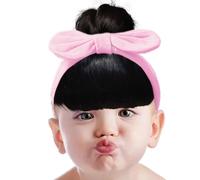 Pelucas Con Lazo Para Niñas | Pelucas con Flequillo y Lazo para Niños Pequeños,Accesorios Elásticos Para Fiestas Actuaciones Reuniones Familiares