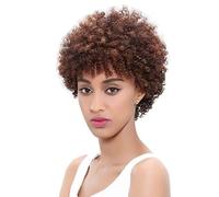 Pelucas cortas de pelo para mujeres negras, pelucas rizadas afro para mujeres, pelucas cortas esponjosas de colores mixtos, peluca corta de 12 pulgadas A