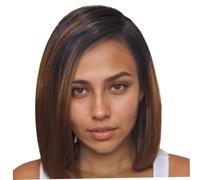 Pelucas cortas para el cabello humano, peluca marrón corta, pelucos rectos resistentes al calor natural de 13.8 pulgadas para el calor humano, color mixto para mujeres