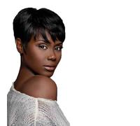 Pelucas cortas para mujeres negras Pelucas brasileñas vírgenes Pelucas de corte Pixie para mujeres