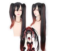 Pelucas de Anime FECHA EN VIVO Pesadilla Tokisaki Kurumi Larga Cosplay Peluca Mujeres Pelo sintético Fiesta de Halloween Disfraz Pelucas + Peluca
