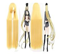 Pelucas de anime Noragami Bishamon Peluca de cosplay 150 cm de largo Pelo sintético dorado Fiesta de Halloween Disfraz Pelucas + Gorra de peluca