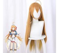 Pelucas de Anime Princess Connect Re: buceo Pelucas de Cosplay Pecorine Mujeres Gradiente Amarillo Pelo Sintético Largo Pecoriinu Disfraz Peluca 499B
