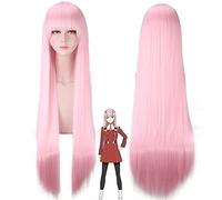 Pelucas de anime querida en el franxx 02 cosplay peluca 100 cm de largo cabello sintético perucas de fiesta de la fiesta de la fiesta+peluca