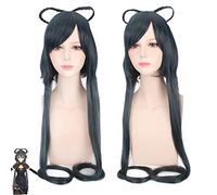 Pelucas de Anime Vocaloid Hatsune Cantante Luo Tian Yi Ondulado Cola de caballo Trenzas Mostrar Cosplay Peluca