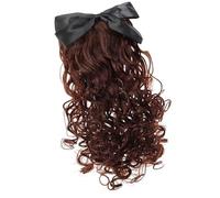 Pelucas De Caballo Peluca Rizada Fibra Resistente A Altas Temperaturas Suave Adecuada Para Fiestas Y Trabajo Pelucas Delanteras Encaje Transpirables Para Mujeres Negras