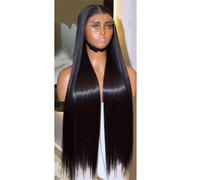 Pelucas De Cabello Humano Con Frente De Encaje 13X6 HD Peluca Recta Con Cierre Sin Pegamento Frontal De Encaje 13X4 5X5 Para Mujeres 180 30Inch#5x5 lace wig