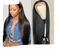 Pelucas de cabello humano con frente de encaje, rectas, 13x4, 13x6, transparentes, pelucas de cabello humano con frente de encaje, pelucas de encaje prearrancadas para mujeres, peluca frontal de 13x4,