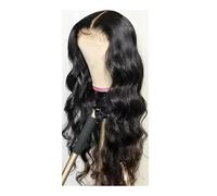 Pelucas de cabello humano con ondas corporales, peluca frontal de encaje HD de 13 x 4, cabello humano brasileño Quick Weave(26inch)