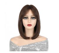 Pelucas De Cabello Humano Cubierta for la cabeza de la peluca, peluca universal Cos for mujer, cubierta completa for la cabeza con flequillo natural de moda Cabello Humano Trenzado De Cabello(D)