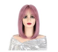 Pelucas De Cabello Humano Cubierta for la cabeza de la peluca, peluca universal Cos for mujer, cubierta completa for la cabeza con flequillo natural de moda Pelucas Para Mujer(B)