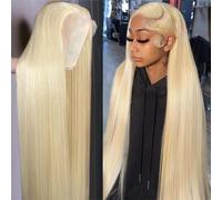 Pelucas De Cabello Humano HD Transparente 613 Rubio Liso 13X4 13X6 Con Encaje Frontal Para Mujer Peluca Frontal De Encaje Sin Pegamento