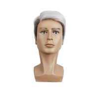 Pelucas De Cabello Humano Peluca for hombres cabello natural lana gris peluca de pelo blanco for peluca padre Pelucas Para Mujer