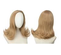 Pelucas De Cabello Humano Peluca ondulada rubia degradada for mujer, peluca ondulada corta y rizada, peluca de fibra sintética resistente al calor de aspecto natural, adecuada for uso diario en fiesta