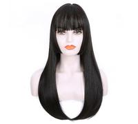 Pelucas De Cabello Humano Pelucas Mujer Pelo Largo Simulado Pelo Largo Y Liso Moda Peluca De Cabeza Completa Peluca Sintética De Alta Temperatura Cabello Humano Trenzado De Cabello