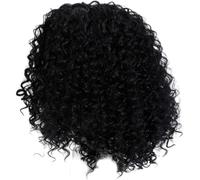 Pelucas de cabello humano rizado corto de 13.8 pulgadas pelucas rizadas para mujeres negras fáciles de usar Cierras cortas fáciles de peluca rizada corta para la fiesta para adultos, cortas d